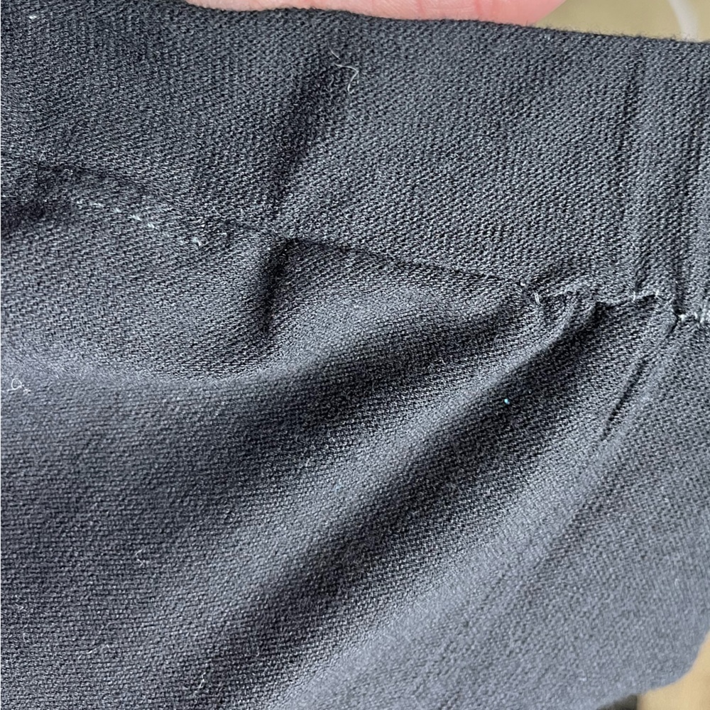 EILEEN fisher pull on black stretchy wide leg cropped/capri pants - Picture 4 of 7